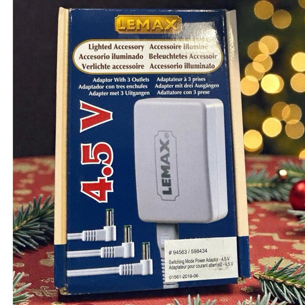 Lemax Lighted 3-Way Switching Mode Power Adapter 4.5 volt 94563/598434 NIB